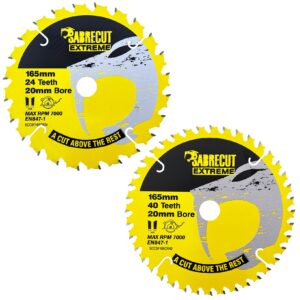 2pcs 165mm 24/40T Saw Blades - SCCSFK165CR