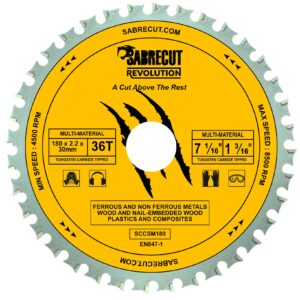 1pc 180mm 36T Multi-Material Circular Saw Blade - SCCSM180_36