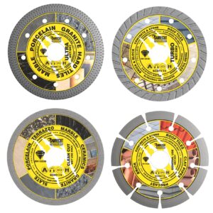 4pcs 115mm Diamond Cutting Discs Kit - SCDK115
