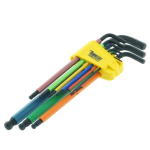 9pcs Soft Grip Black Oxide Allen Key Set - SCHEX009B