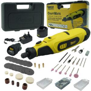 CraftMate 10.8v Cordless Multipurpose Rotary Tool with 42pcs Accessories Kit (BS Plug) - SCMG002UK