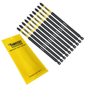 10pcs 152mm Phillips (PH1) Impact Screwdriver Bits - SCPH1152_10