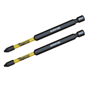 2pcs 89mm Phillips (PH1) Impact Screwdriver Bits - SCPH189_2