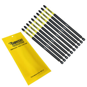 10pcs 152mm Pozidriv (PZ1) Impact Screwdriver Bits - SCPZ1152_10