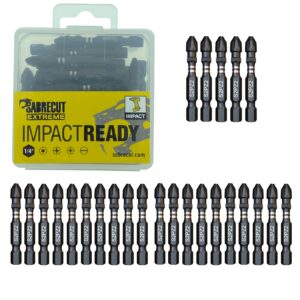 25pcs 50mm Pozidriv (PZ2) Impact Screwdriver Bits - SCPZ250_25
