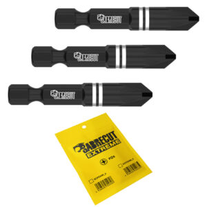 3pcs 50mm Pozidriv (PZ4) Impact Screwdriver Bits - SCPZ450_3