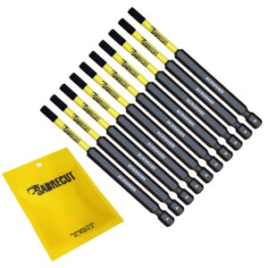 10pcs 89mm Hex (H4) Impact Screwdriver Bits - SCRH489_10