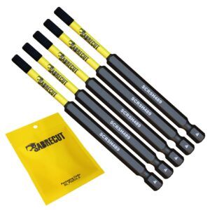 5pcs 89mm Hex (H4) Impact Screwdriver Bits - SCRH489_5