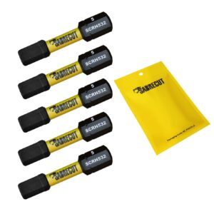5pcs 32mm Hex (H5) Impact Screwdriver Bits - SCRH532_5