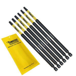 6pcs 152mm TORX (TX) Mixed Impact Screwdriver Bits - SCRK152TX