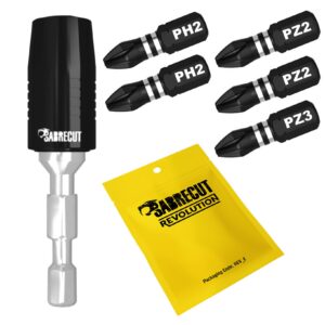 6pcs 60mm Impact Bit Holder With Impact Bits - SCRK4