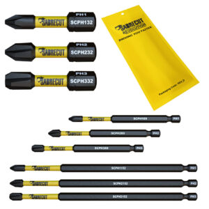 9pcs Phillips (PH) Mixed Impact Screwdriver Bits - SCRK9PH