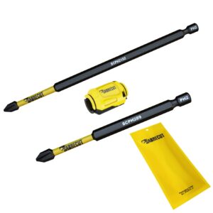 3pcs PH2 Mixed Impact Screwdriver Bits and Bit Booster Kit - SCRKPH2MSH