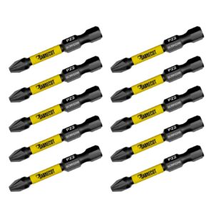 10pcs 50mm Pozidriv (PZ2) Impact Screwdriver Bits - SCRPZ250_10