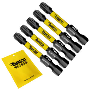 5pcs 50mm Pozidriv (PZ3) Impact Screwdriver Bits - SCRPZ350_5