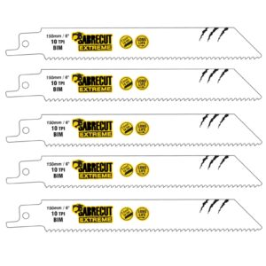 5pcs S922HF 150mm 10TPI Reciprocating Saw Blades - SCRS922HF_5