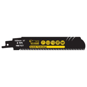 1pc S930HM 152mm 8TPI Tungsten Carbide Reciprocating Saw Blade - SCRS930HM