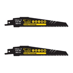 2pcs S956XHM 152mm 6-8TPI Tungsten Carbide Reciprocating Saw Blades - SCRS956XHM_2