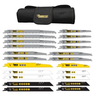 22pcs 150mm-240mm Mixed Reciprocating Saw Blades Plus Storage Pouch - SCRSBK22