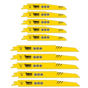 10pcs 150mm-225mm 6TPI Reciprocating Saw Blades - SCRSK10DF