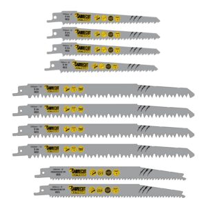 10pcs 150mm-240mm Mixed Reciprocating Saw Blades - SCRSKW10A