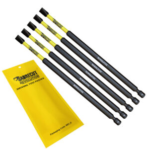 5pcs 152mm Slotted (SL5) Impact Screwdriver Bits - SCRSL5152_5