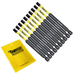 10pcs 89mm Slotted (SL5) Impact Screwdriver Bits - SCRSL589_10