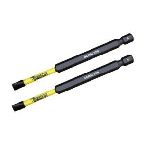 2pcs 89mm Slotted (SL5) Impact Screwdriver Bits - SCRSL589_2