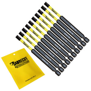 10pcs 89mm Slotted (SL7) Impact Screwdriver Bits - SCRSL789_10