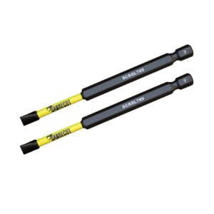 2pcs 89mm Slotted (SL7) Impact Screwdriver Bits - SCRSL789_2