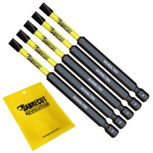 5pcs 89mm Slotted (SL7) Impact Screwdriver Bits - SCRSL789_5
