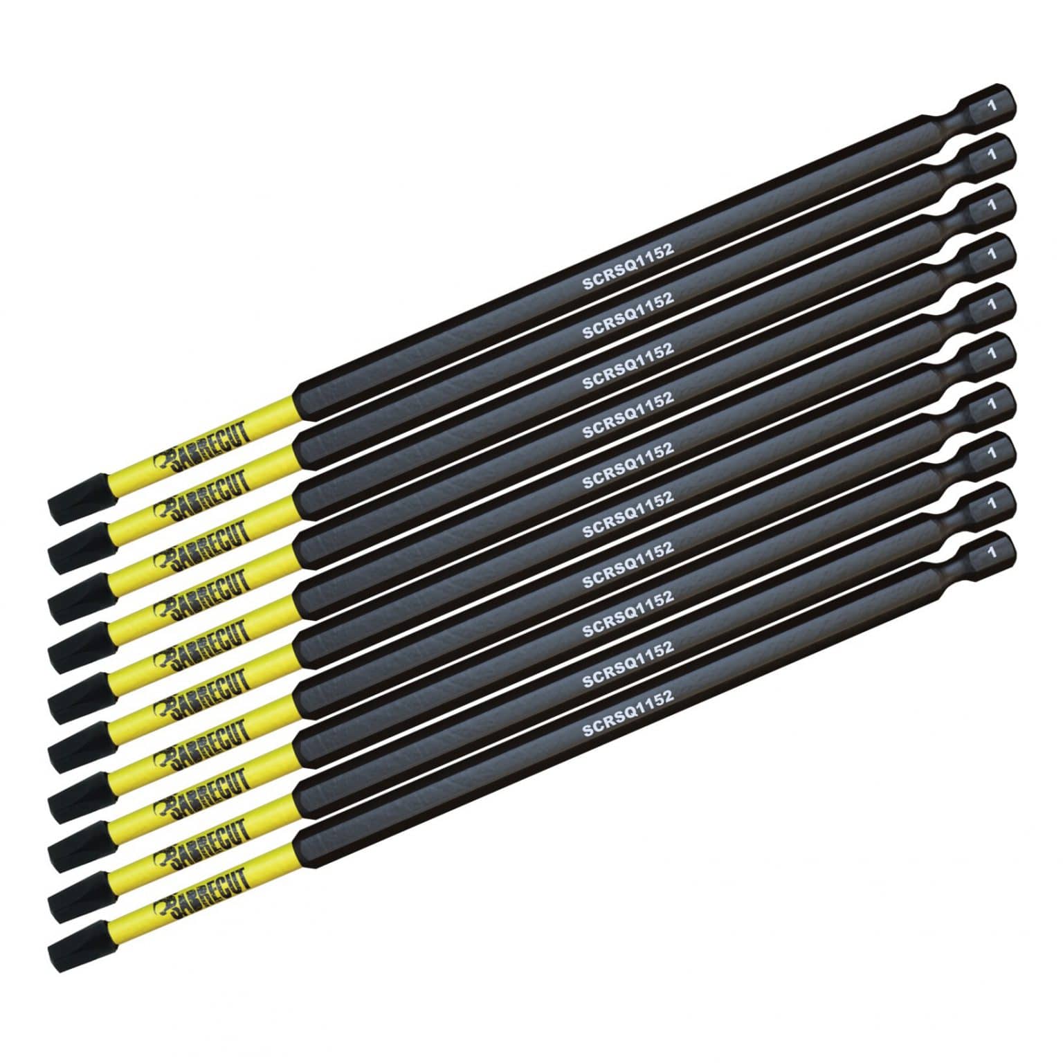 SabreCut 10-teiliges SQ3 Schlagschrauber-Bit-Set, 152 Mm – Magnetisch, Für DeWalt, Milwaukee, Bosch, Makita