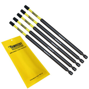 5pcs 152mm Square (SQ3) Impact Screwdriver Bits - SCRSQ3152_5