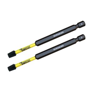 2pcs 89mm Square (SQ3) Impact Screwdriver Bits - SCRSQ389_2