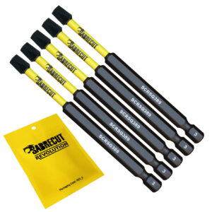5pcs 89mm Square (SQ3) Impact Screwdriver Bits - SCRSQ389_5