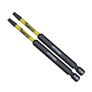 2pcs 89mm Torx (T-20) Tamper Proof Security Impact Screwdriver Bits - SCTP2089_2