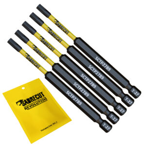 5pcs 89mm Torx (T-27) Tamper Proof Security Impact Screwdriver Bits - SCTP2789_5