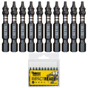 10pcs 50mm Torx (T-10) Impact Screwdriver Bits - SCTX1050_10