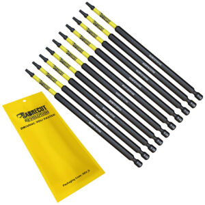 10pcs 152mm Torx (T-15) Impact Screwdriver Bits - SCTX15152_10