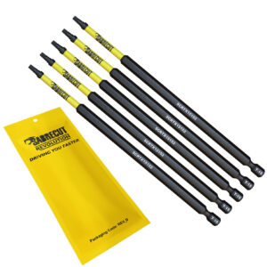 5pcs 152mm Torx (T-15) Impact Screwdriver Bits - SCTX15152_5
