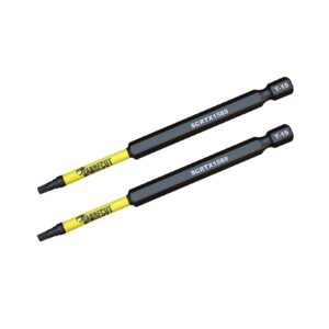 2pcs 89mm Torx (T-15) Impact Screwdriver Bits - SCTX1589_2