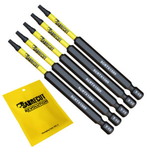 5pcs 89mm Torx (T-15) Impact Screwdriver Bits - SCTX1589_5