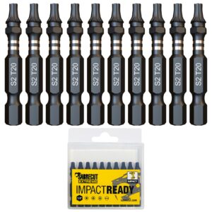 10pcs 50mm Torx (T-20) Impact Screwdriver Bits - SCTX2050_10