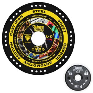 2pcs 125mm Vacuum Brazed Metal Cutting Disc and Quick Change Locking Nut Kit - VB125MEGRA