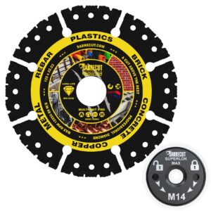2pcs 125mm Vacuum Brazed Multi Material Cutting Disc and Quick Change Locking Nut Kit - VB125MUGRA