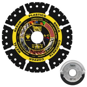 2pcs 125mm Vacuum Brazed Multi Material Cutting Disc and Quick Change Locking Flange Nut Kit - VB125MUGRB