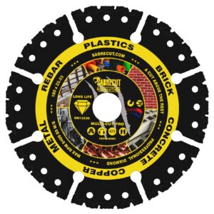 1pc 180mm Vacuum Brazed Multi Material Cutting Diamond Disc - VBSC180MU