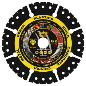 1pc 230mm Vacuum Brazed Multi Material Cutting Diamond Disc - VBSC230MU