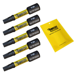 5pcs 32mm Torx (T-20) Tamper Proof Security Impact Screwdriver Bits - SCTP2032_5