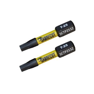 2pcs 32mm Torx (T-25) Tamper Proof Security Impact Screwdriver Bits - SCTP2532_2